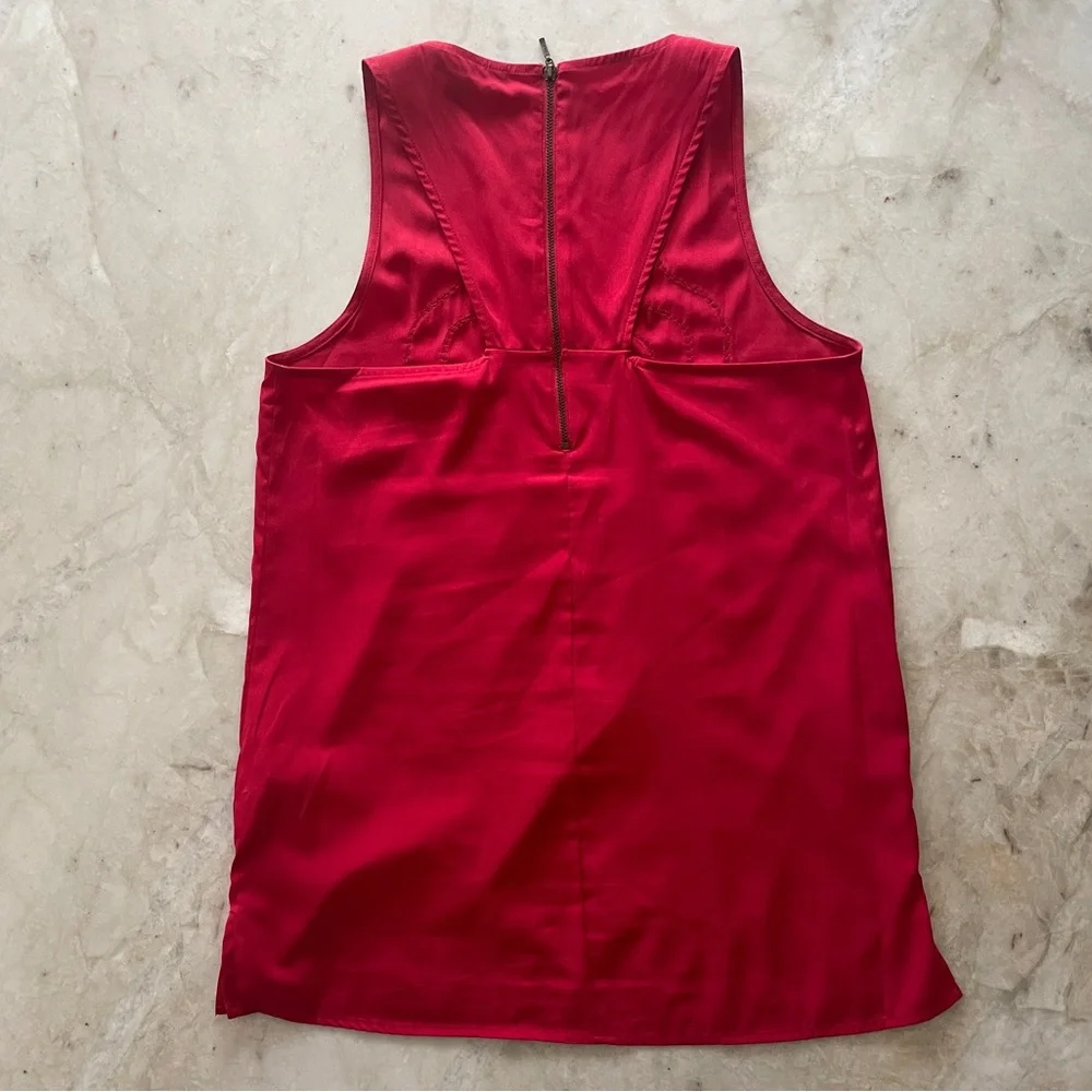 Beaded Red Tank Blouse - Picture 6 of 7